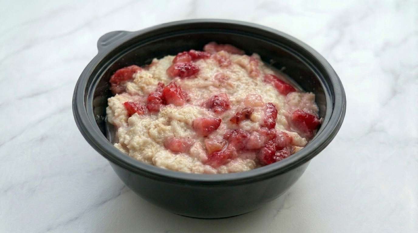 Каша белковая гречневая с клубникой