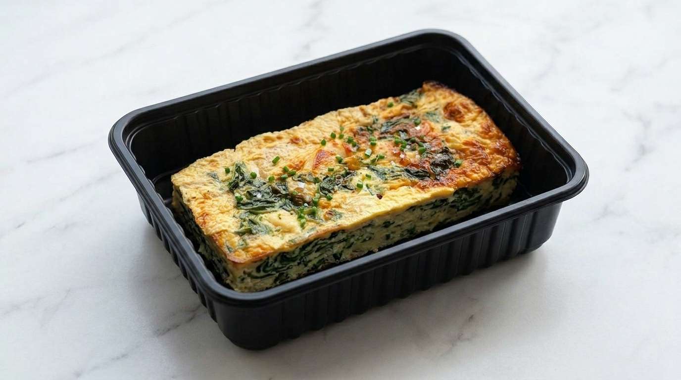 Омлет с индейкой и шпинатом